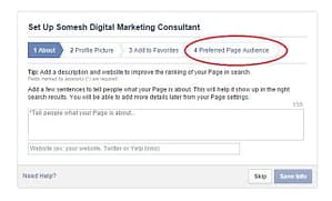 Preferred page audience in facebook
