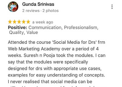 Web Marketing Academy - Rated 5/5 for Digital Marketing Course in India
