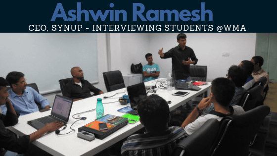 Ashwin Ramesh at Web Marketing Academy