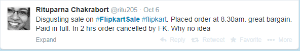 flipkart tweet from customer